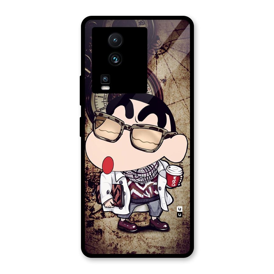 Dope Shinchan Glass Back Case for Vivo iQOO Neo 7 Pro