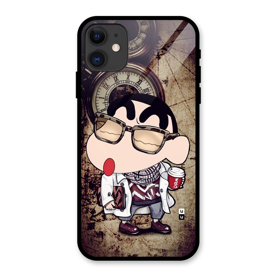 Dope Shinchan Glass Back Case for iPhone 11