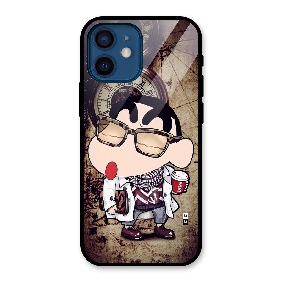 Dope Shinchan Glass Back Case for iPhone 12 Mini