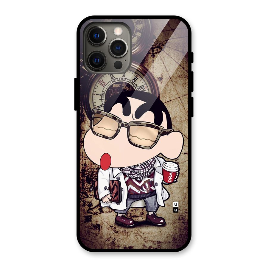 Dope Shinchan Glass Back Case for iPhone 12 Pro Max