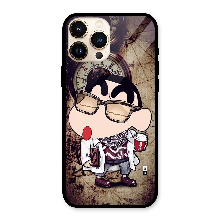 Dope Shinchan Glass Back Case for iPhone 13 Pro Max