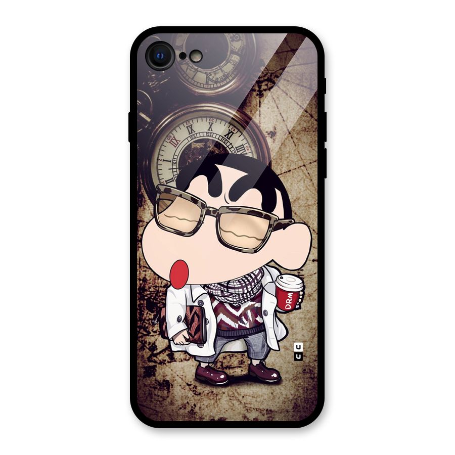 Dope Shinchan Glass Back Case for iPhone SE 2022