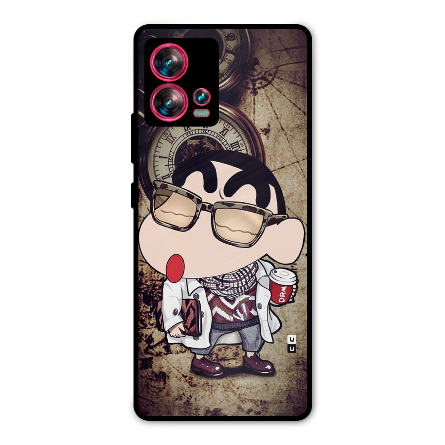 Dope Shinchan Metal Back Case for Motorola Edge 30 Fusion