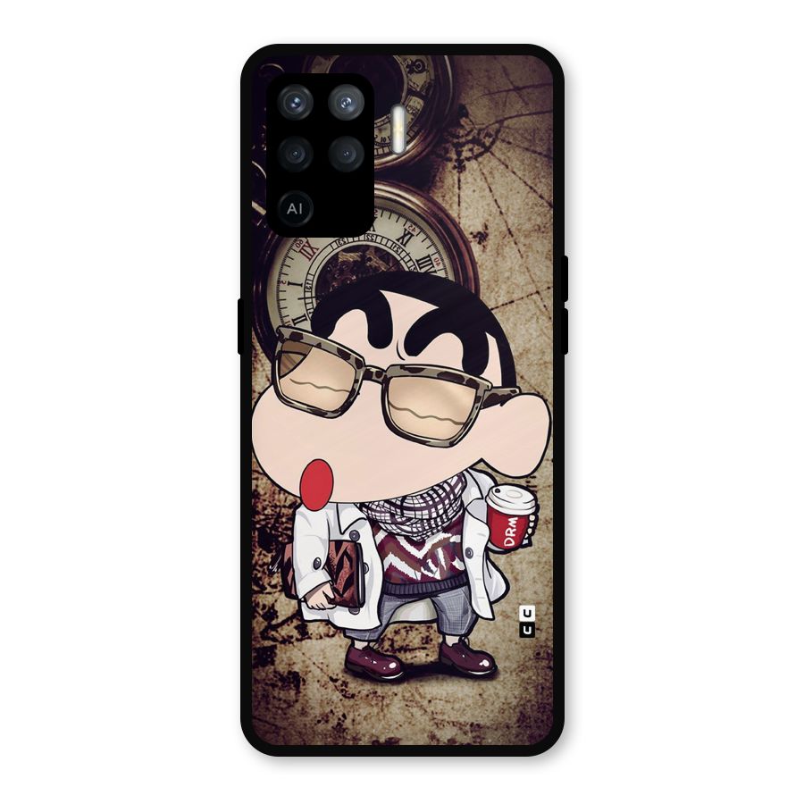 Dope Shinchan Metal Back Case for Oppo F19 Pro