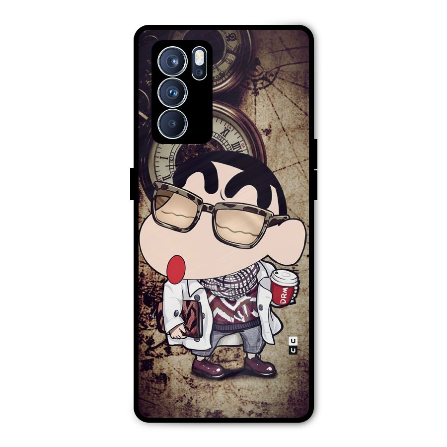 Dope Shinchan Metal Back Case for Oppo Reno6 Pro 5G