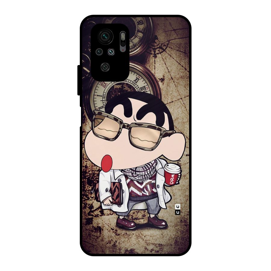 Dope Shinchan Metal Back Case for Redmi Note 10S