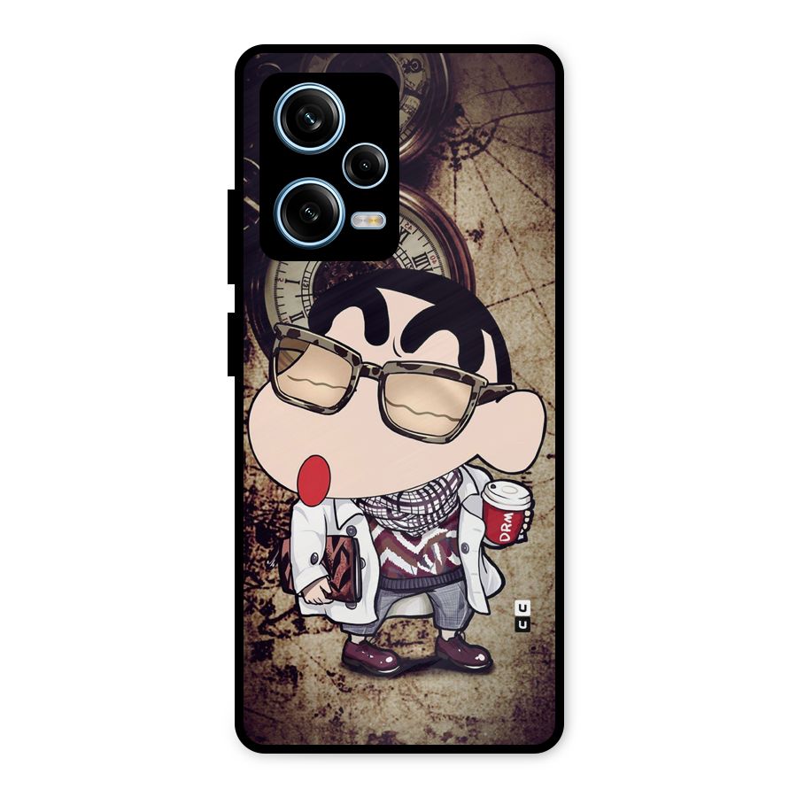 Dope Shinchan Metal Back Case for Redmi Note 12 Pro