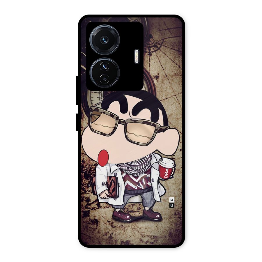 Dope Shinchan Metal Back Case for Vivo T1 Pro