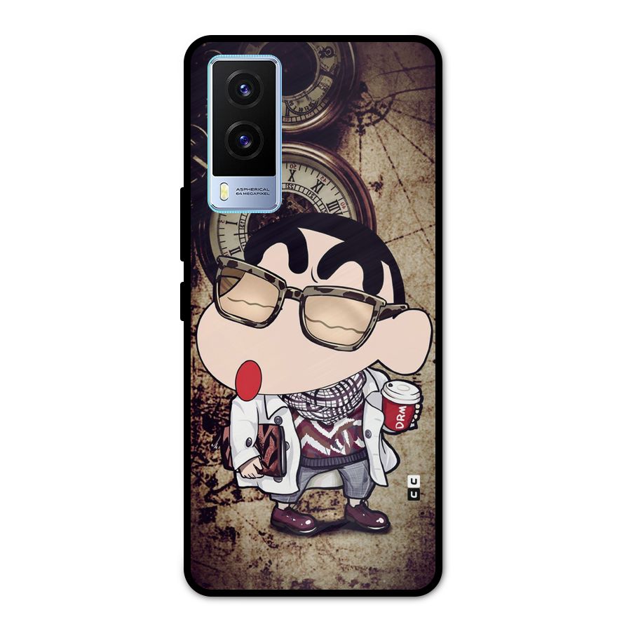 Dope Shinchan Metal Back Case for Vivo V21e 5G