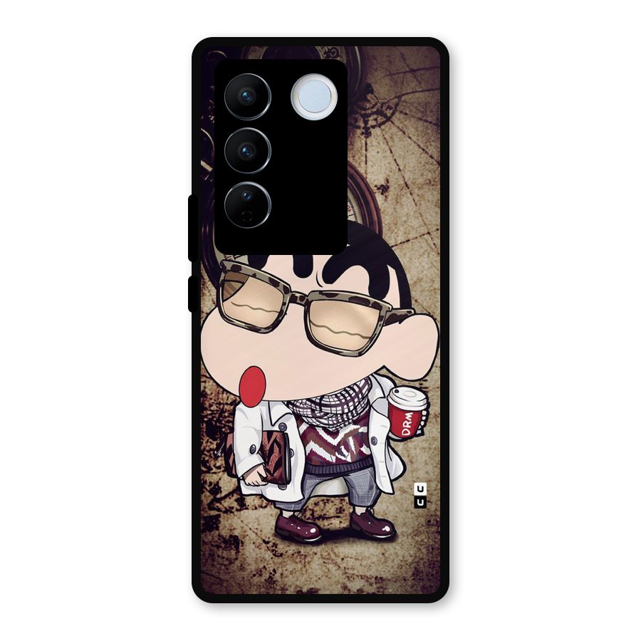 Dope Shinchan Metal Back Case for Vivo V27