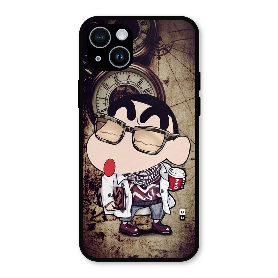Dope Shinchan Metal Back Case for iPhone 14