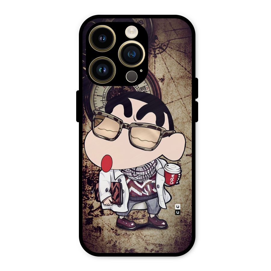 Dope Shinchan Metal Back Case for iPhone 14 Pro