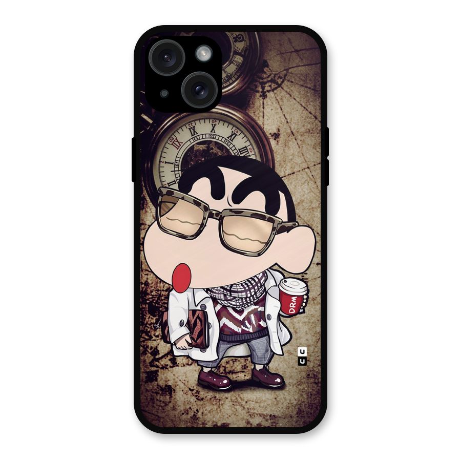 Dope Shinchan Metal Back Case for iPhone 15 Plus