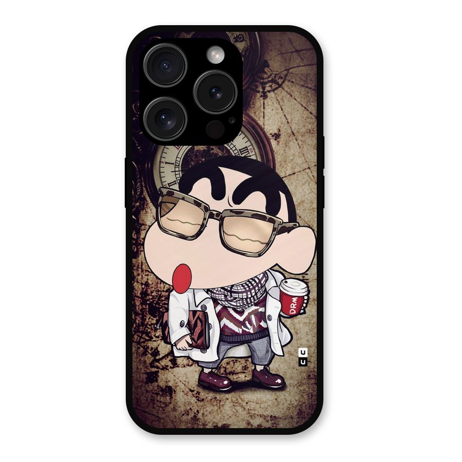 Dope Shinchan Metal Back Case for iPhone 15 Pro