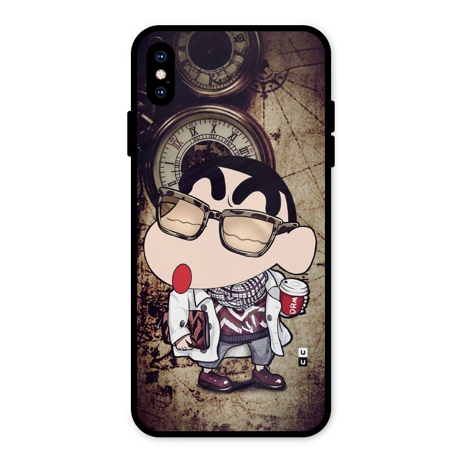 Dope Shinchan Metal Back Case for iPhone XS Max
