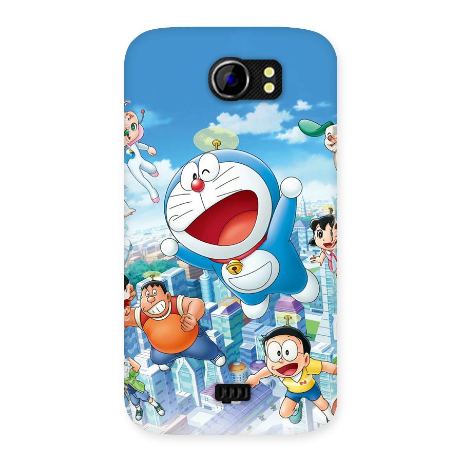 Doremon Flying Back Case for Canvas 2 A110