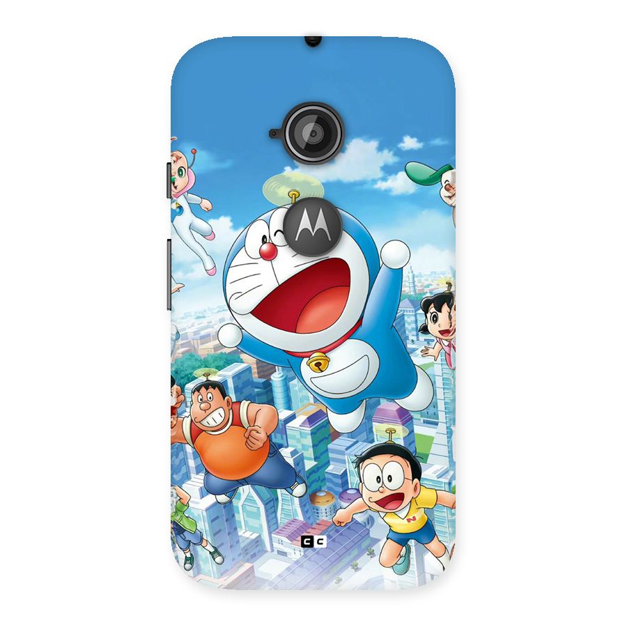 Doremon Flying Back Case for Moto E 2nd Gen