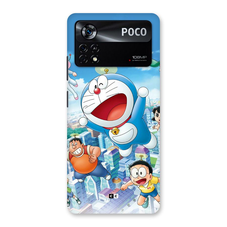 Doremon Flying Back Case for Poco X4 Pro 5G