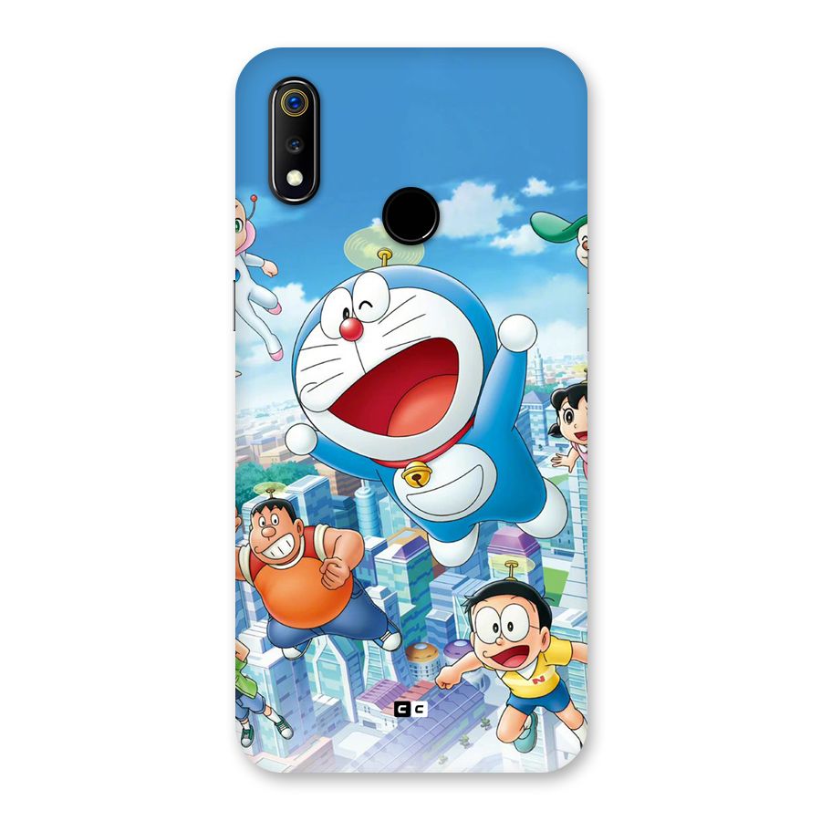 Doremon Flying Back Case for Realme 3