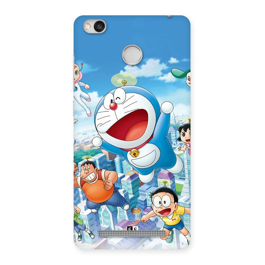 Doremon Flying Back Case for Redmi 3S Prime