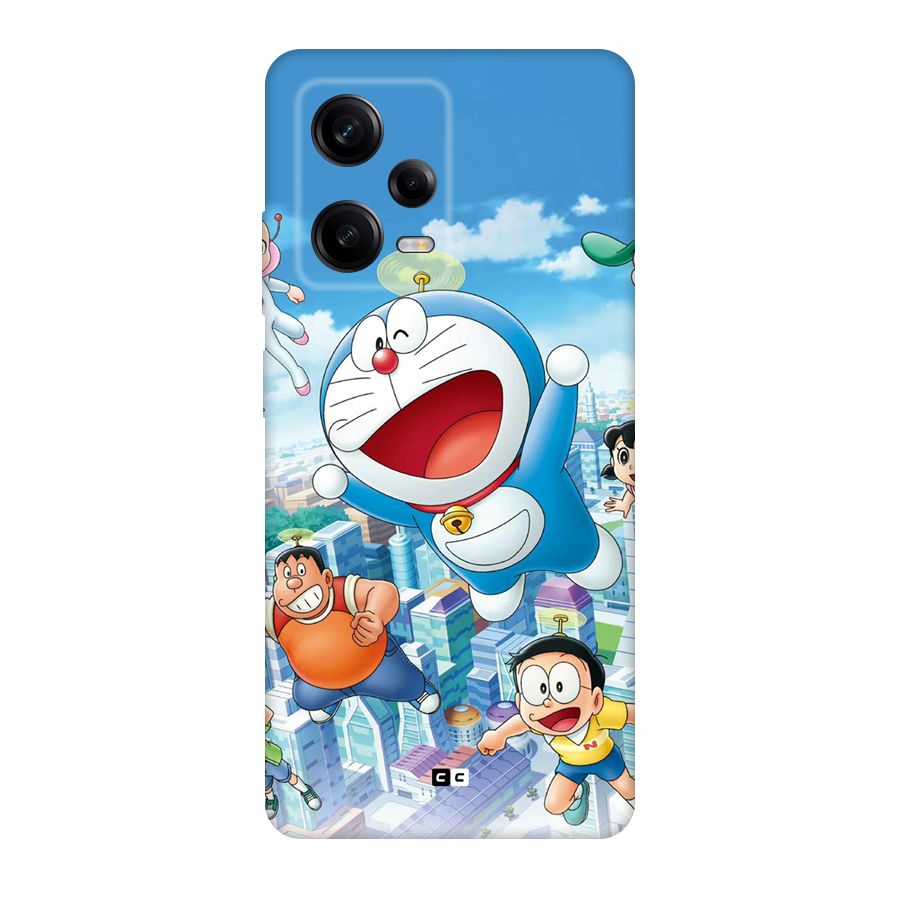 Doremon Flying Back Case for Redmi Note 12 Pro