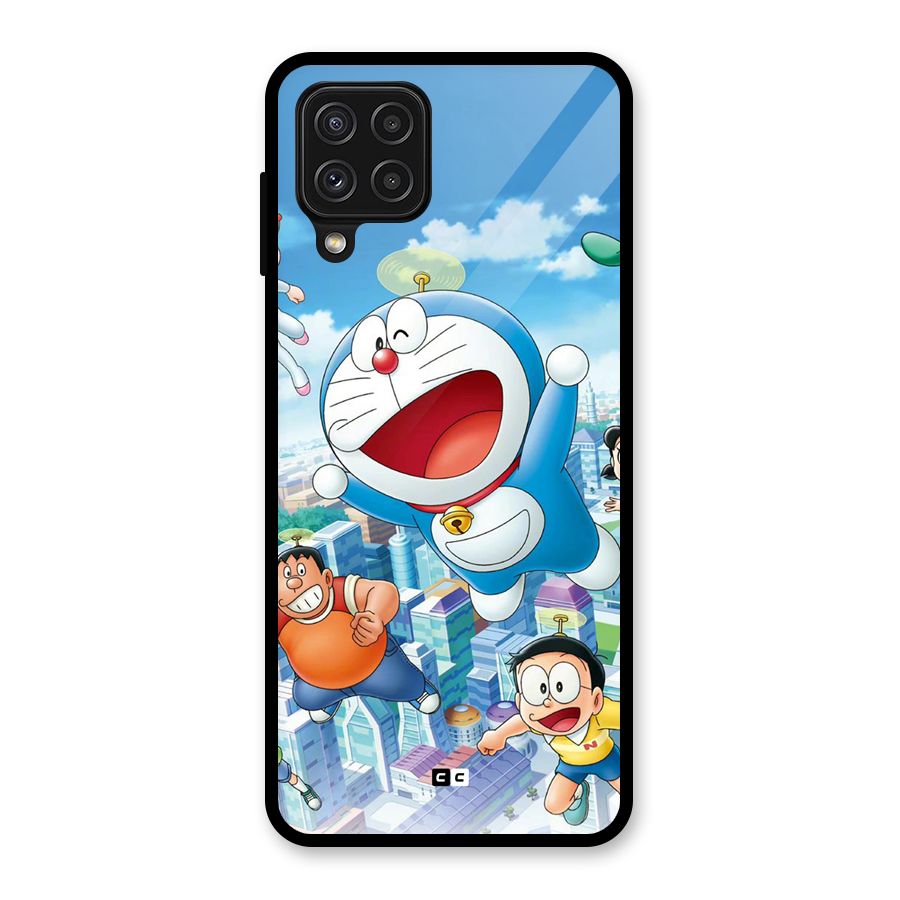 Doremon Flying Glass Back Case for Galaxy A22 4G
