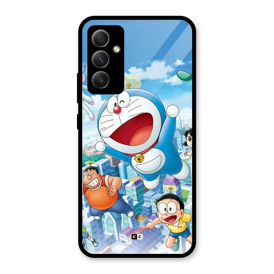 Doremon Flying Glass Back Case for Galaxy A34
