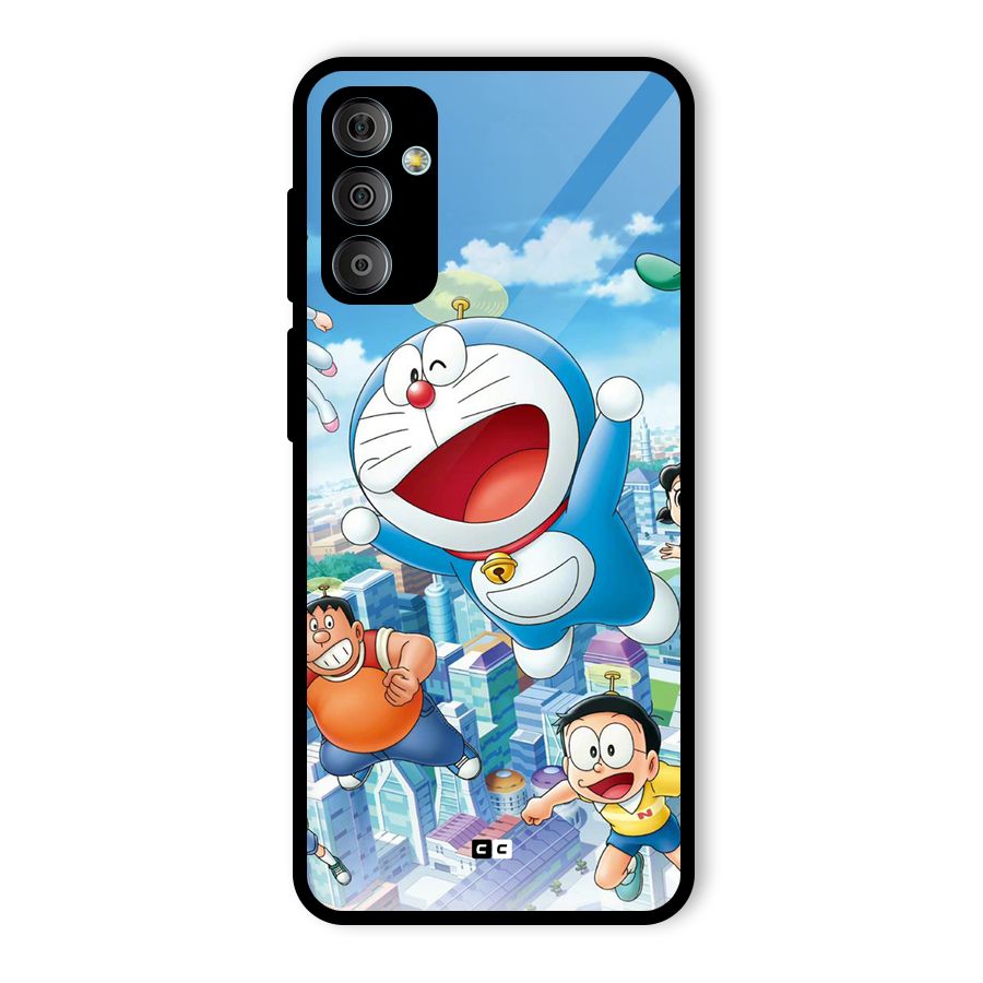 Doremon Flying Glass Back Case for Galaxy F23