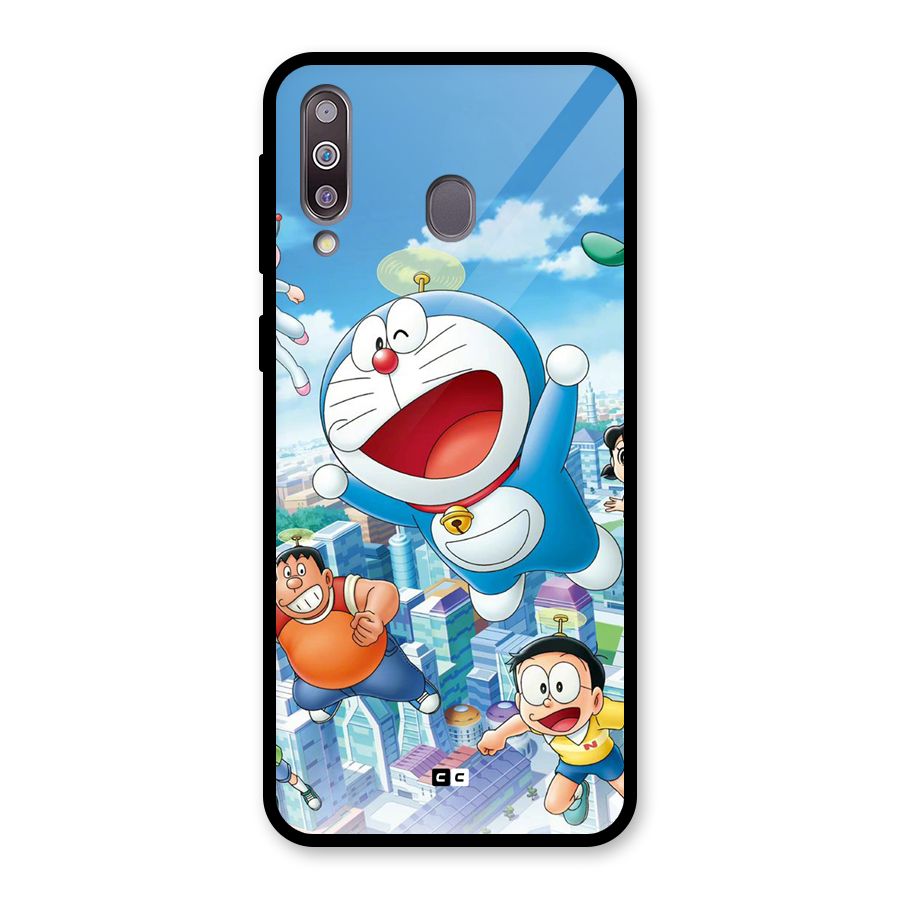 Doremon Flying Glass Back Case for Galaxy M30