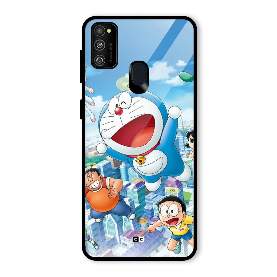 Doremon Flying Glass Back Case for Galaxy M30s