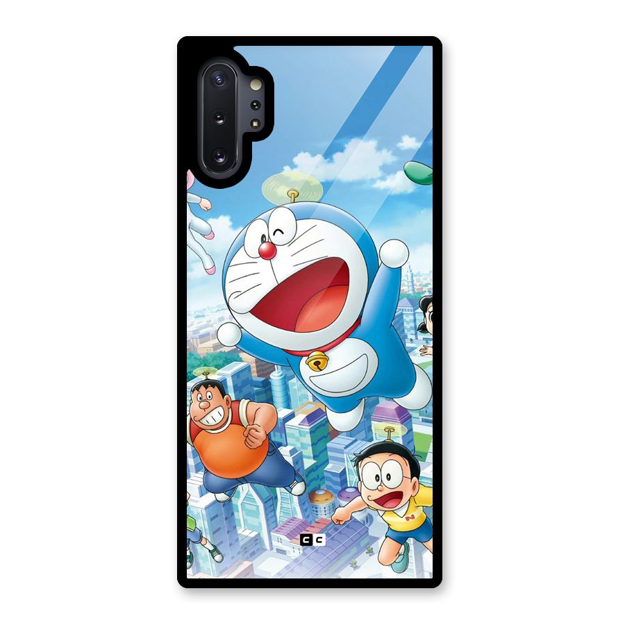 Doremon Flying Glass Back Case for Galaxy Note 10 Plus