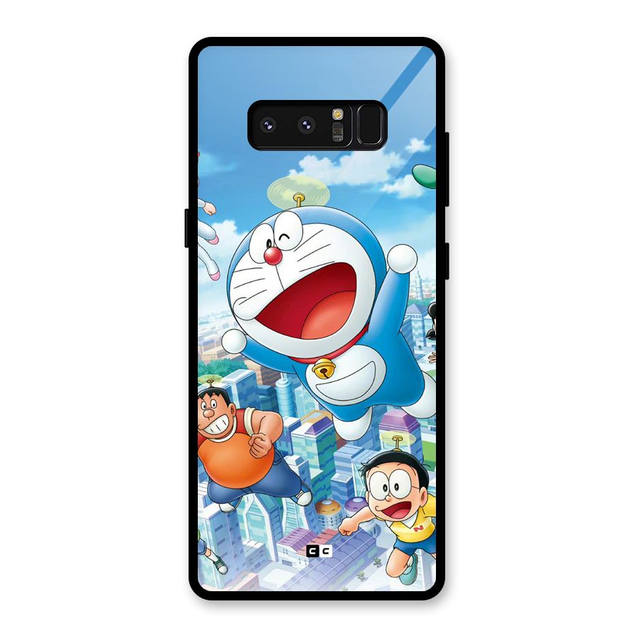 Doremon Flying Glass Back Case for Galaxy Note 8