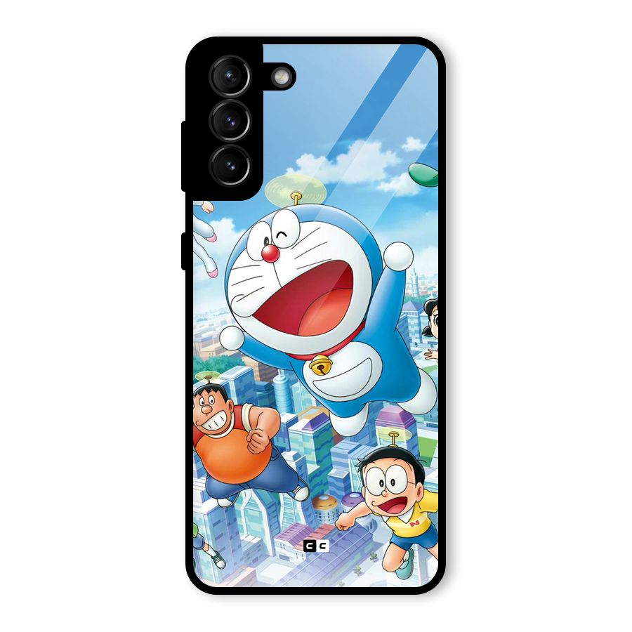 Doremon Flying Glass Back Case for Galaxy S21 Plus