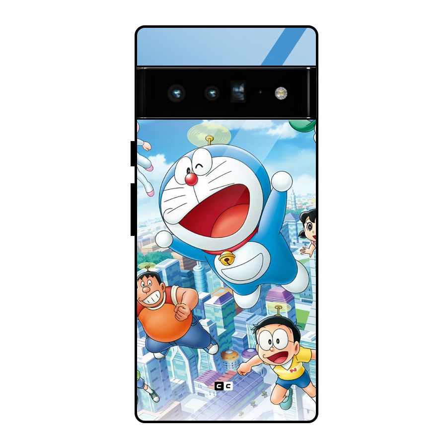 Doremon Flying Glass Back Case for Google Pixel 6 Pro