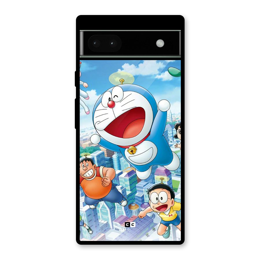 Doremon Flying Glass Back Case for Google Pixel 6a