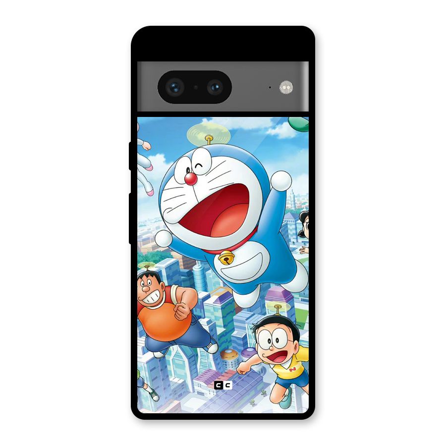 Doremon Flying Glass Back Case for Google Pixel 7