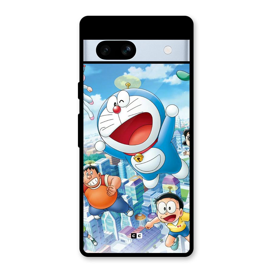Doremon Flying Glass Back Case for Google Pixel 7a