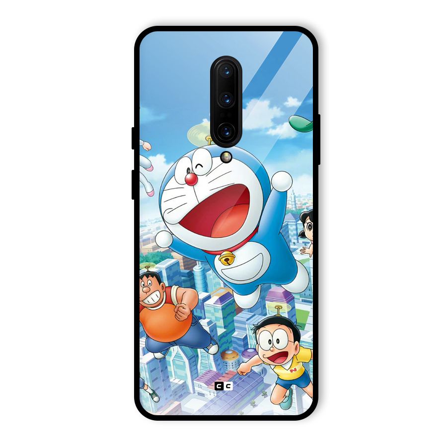 Doremon Flying Glass Back Case for OnePlus 7 Pro