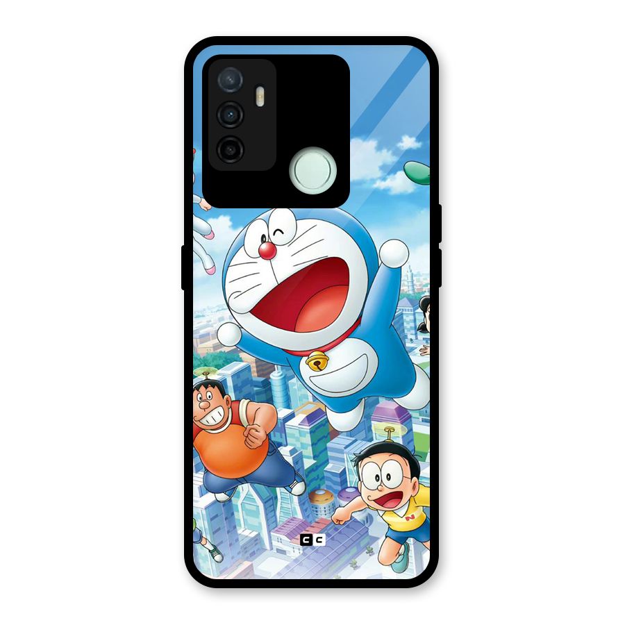 Doremon Flying Glass Back Case for Oppo A53