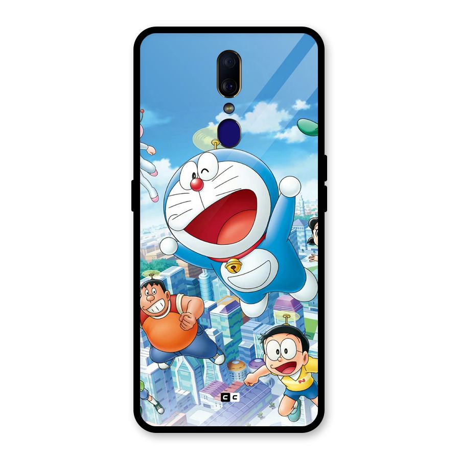 Doremon Flying Glass Back Case for Oppo F11