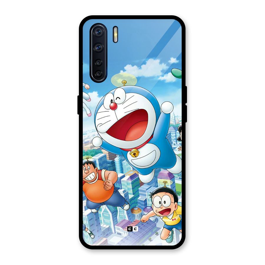 Doremon Flying Glass Back Case for Oppo F15
