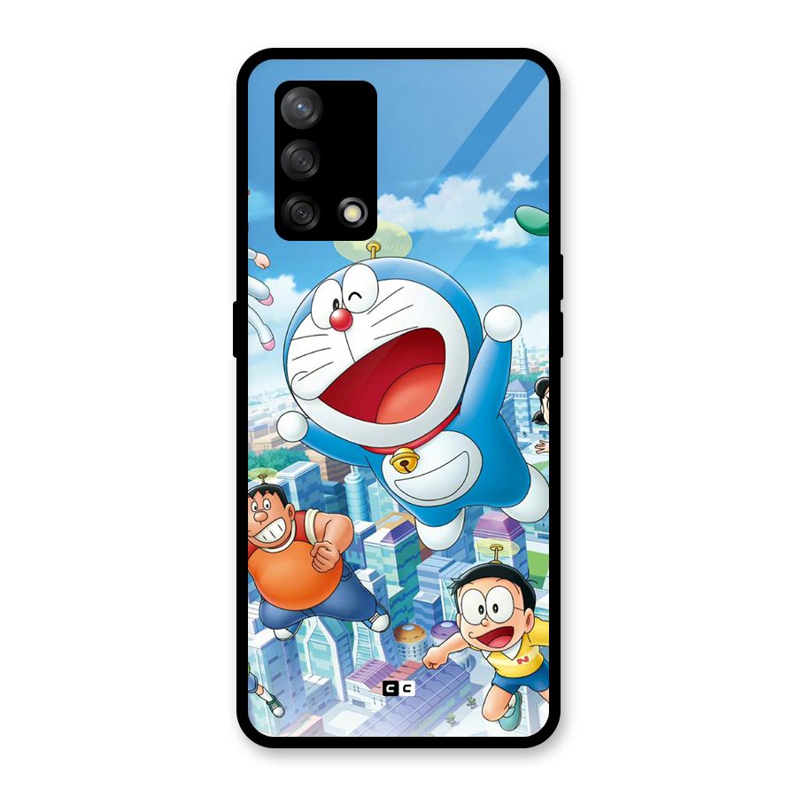 Doremon Flying Glass Back Case for Oppo F19s