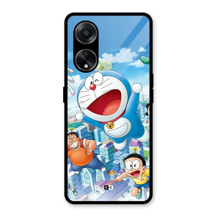 Doremon Flying Glass Back Case for Oppo F23