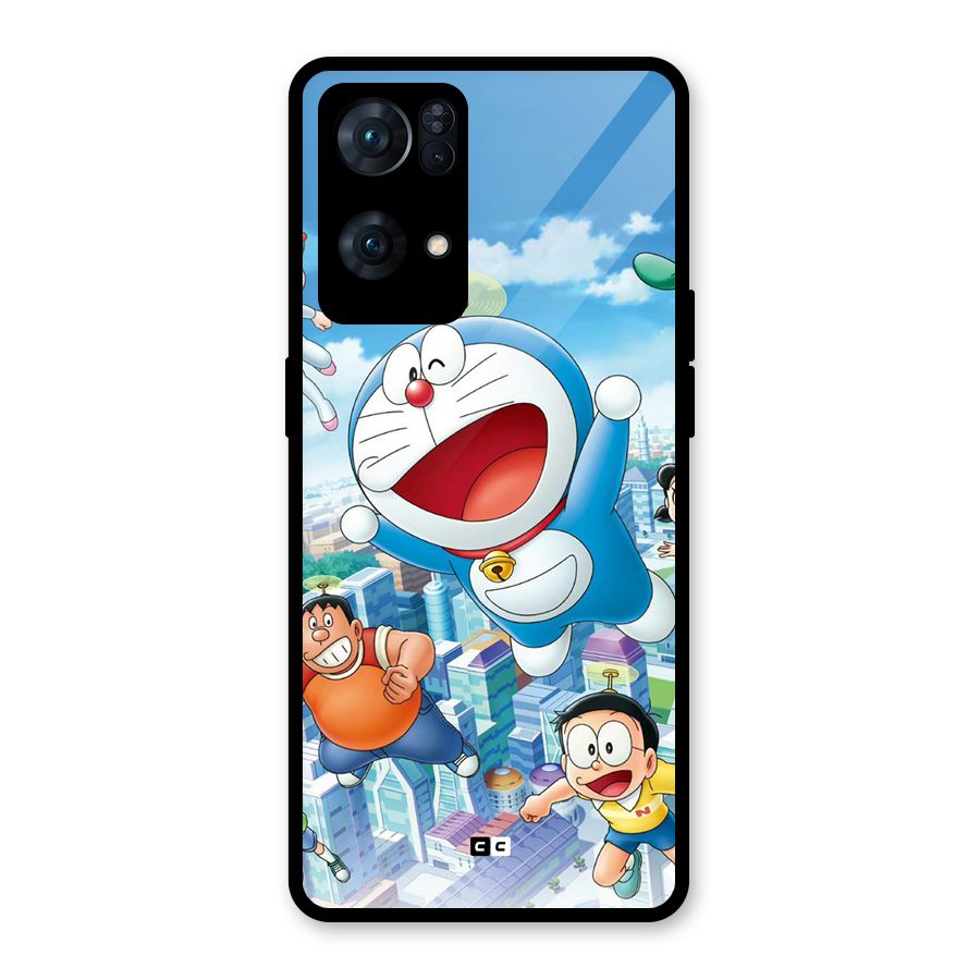 Doremon Flying Glass Back Case for Oppo Reno7 Pro 5G