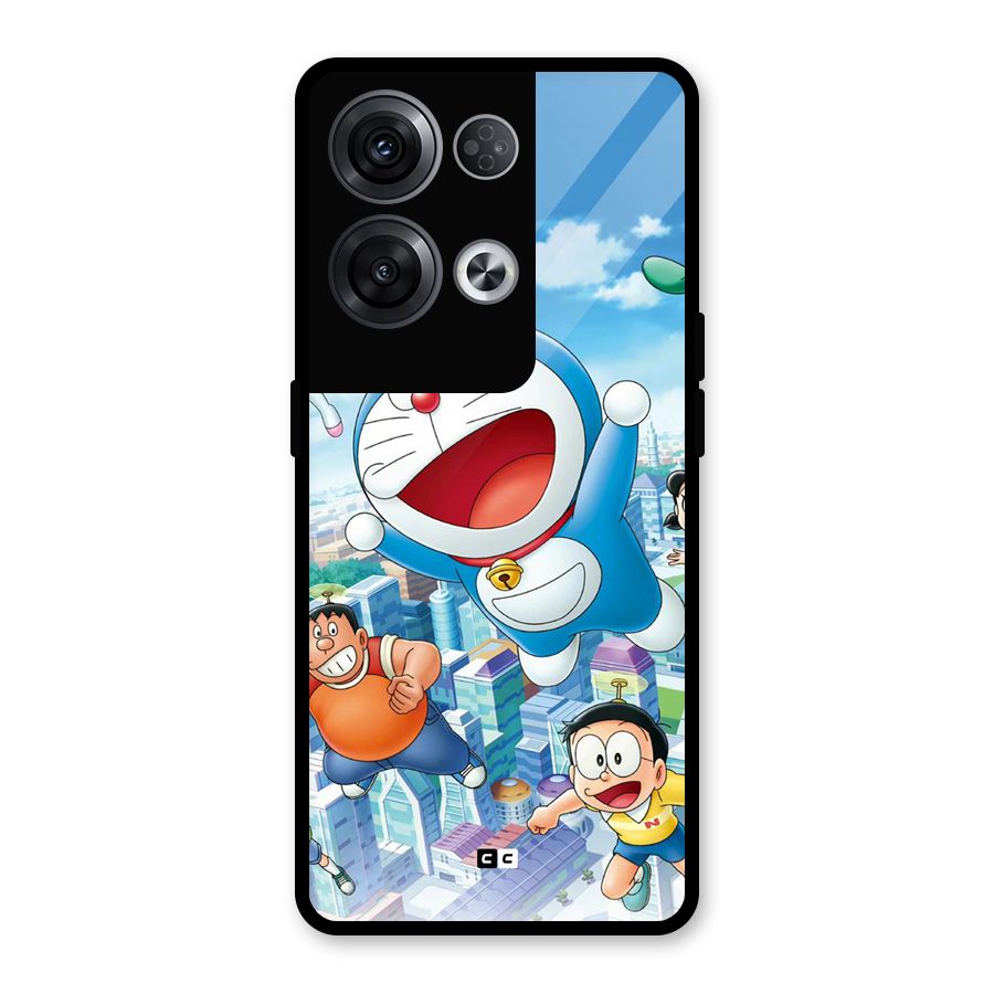 Doremon Flying Glass Back Case for Oppo Reno8 Pro 5G