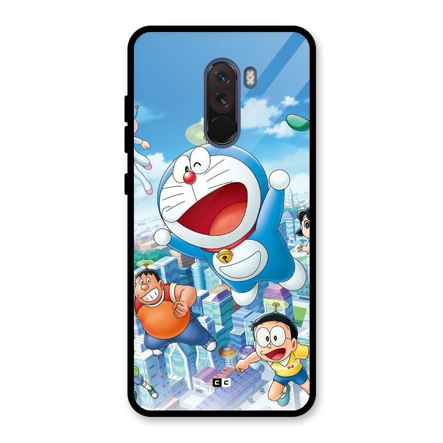Doremon Flying Glass Back Case for Poco F1