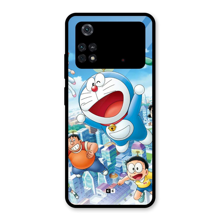 Doremon Flying Glass Back Case for Poco M4 Pro 4G