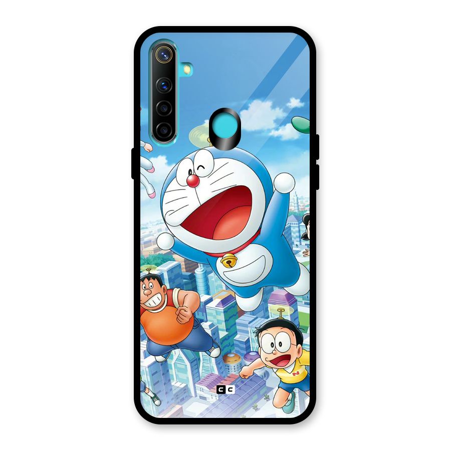 Doremon Flying Glass Back Case for Realme 5