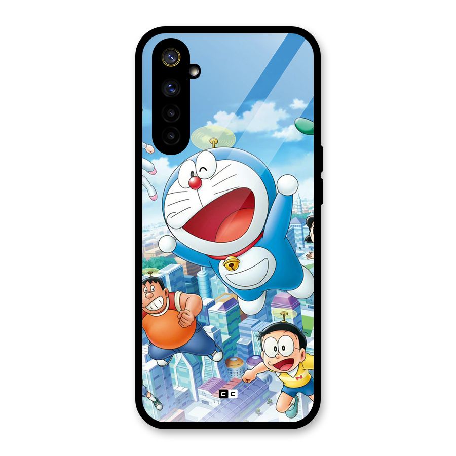 Doremon Flying Glass Back Case for Realme 6