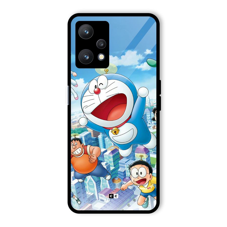 Doremon Flying Glass Back Case for Realme 9 Pro 5G